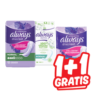 Always of Always Discreet Maandverband of Inlegkruisjes