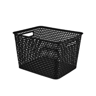 Rattan mand zwart L