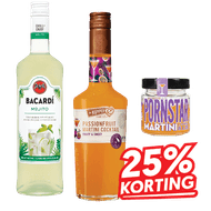 De Kuyper, Bacardi of Jartails Cocktails