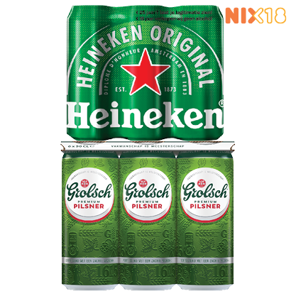 Heineken of Grolsch Pilsener