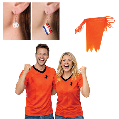 Wk T-shirts, Oorbellen of Vlaggenlijn