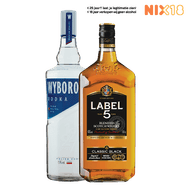 Wyborowa Vodka of Label 5 Whisky