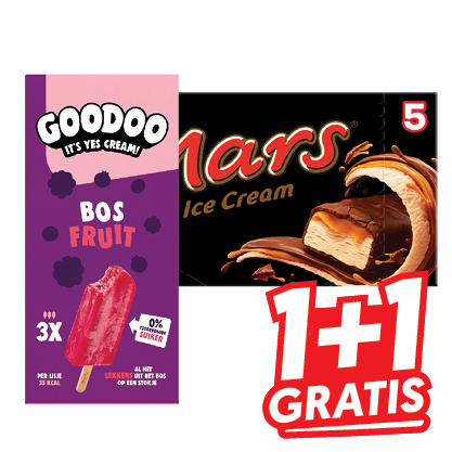Mars, Twix of Snickers Ice Cream Bars of Goodoo