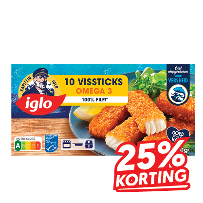 Iglo Vissticks of Viskraam Kibbeling
