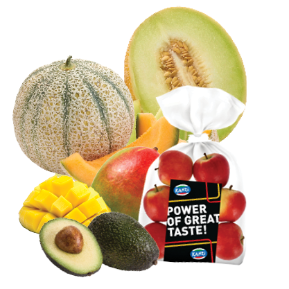 Galia,- of Cantaloupe Meloen, Mango, Kanzi appels of Avocado Ready To Eat