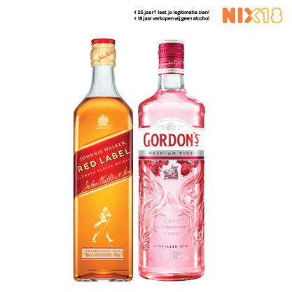 Johnnie Walker Red Label Whisky of Gordon's Pink Gin