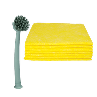 Afwasborstel of Viscosedoekjes