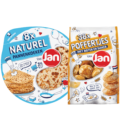 Jan Pannenkoeken, Poffertjes of Pancakes