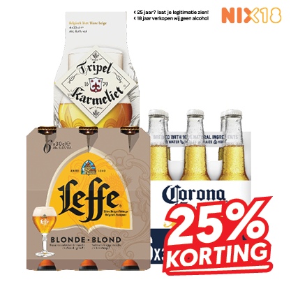 Leffe, Hertog Jan, Corona of Tripel Karmeliet Speciaalbier