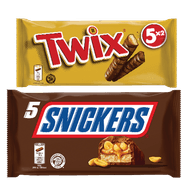 Mars, Snickers, Bounty of Twix