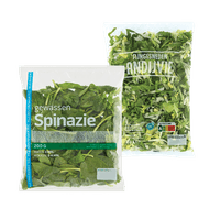Spinazie Gewassen of Fijn Gesneden Andijvie