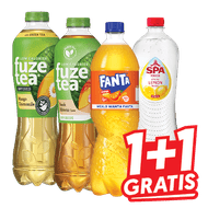 Fanta, Sprite, Spa Touch of Fuze Tea