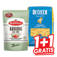 Bertolli Pastasaus of De Cecco Pasta