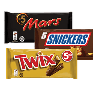 Mars, Snickers, Bounty of Twix