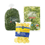 Boerenkool, Fijngesneden Andijvie of Ongekookte Kruimige Aardappelen