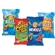 Cheetos, Bugles, Mama Mia's of Wokkels