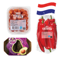 Eetrijpe Avocado, Snacktomaten of Hollandse Zoete Puntpaprika
