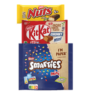 Kitkat, Smarties, Nuts of Bros