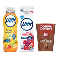 Vifit, Chocomel, Douwe Egberts of Yakult