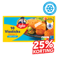 Iglo Vissticks, Viskraam Garnalen of Crispino