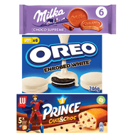 Milka Biscuits, Oreo Koek of Lu Prince