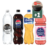 Royal Club, Pepsi, Rivella, 7up of Sourcy Vitaminwater