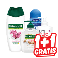 Sanex, Palmolive of Unicura Douche, Deo of Handzeep