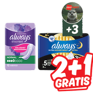 Always of Always Discreet Maandverband of Inlegkruisjes