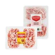 Slagerskwaliteit  Spekreepjes Ongerookt of Tulip Spekreepjes Julienne