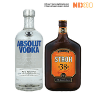 Absolut Vodka of Stroh Rum