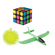 Kneedbare Pufferbal, Foam Vliegtuig  of Magische Kubus