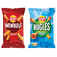 Wokkels, Pomtips, Hamka's, Bugles of Cheetos